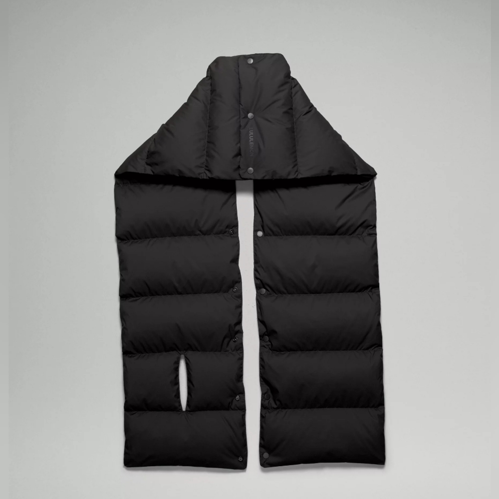 lululemon athletica Black Quilted Puffer Scarf